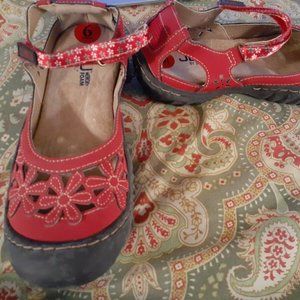 Jambu 6 red vegan comfort shoes flats WILDFLOWER